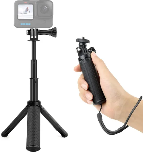 Vista 10 de GEPULY - Trípode impermeable de aluminio para cámara y teléfono For Insta360 DJI AKASO 316 Stainless Steel 8.5"-28"Diving Monopod Twist-Lock