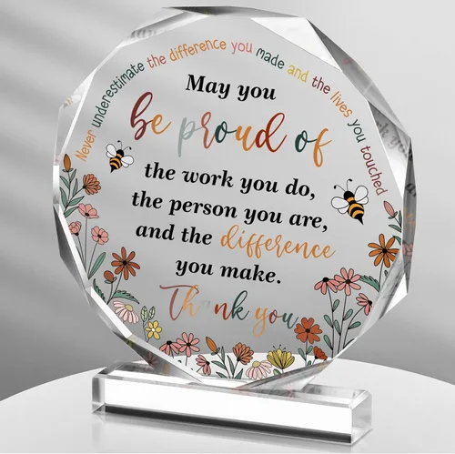 Vista 10 de Yinder Apreciado regalo de agradecimiento para mujeres, maestra, compañera de trabajo, oficina, dejar el trabajo, despedida, regalo