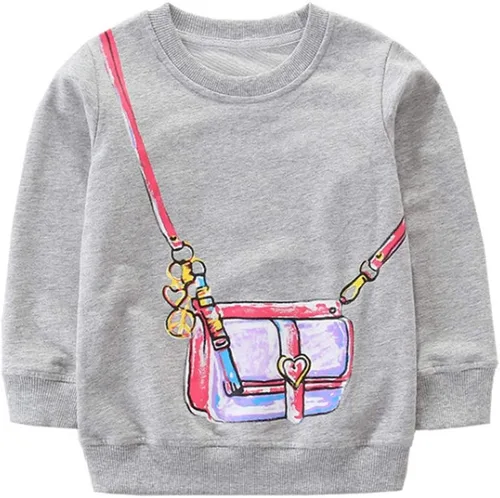 Vista 13 de HILEELANG - Sudaderas de cuello redondo para niñas, manga larga, para invierno