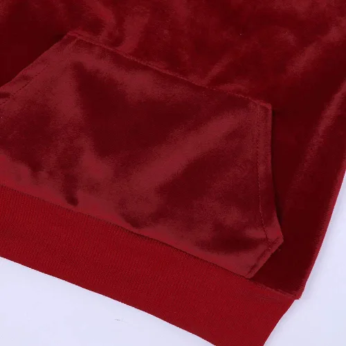 Vista 3 de MYGBCPJS Conjunto deportivo de 2 piezas de sudadera de terciopelo para niña pequeña