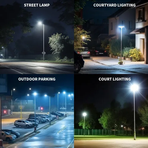 Vista 8 de Luz LED de estacionamiento de 300 W, ajustador deslizante ajustable, 39000LM 5000K iluminación exterior con fotocélula del atardecer al amanecer