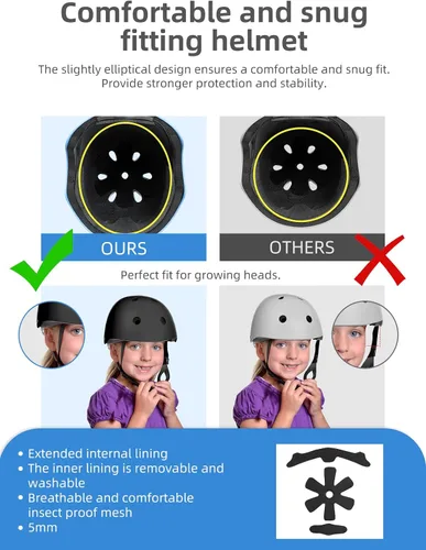 Vista 6 de XJD Casco de bicicleta para bebé/bebé de 2 a 8 años de edad, casco de patineta ajustable para niños y niñas