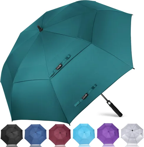 Vista 24 de ZOMAKE - Paraguas de golf a prueba de viento, extragrande, de gran tamaño, de doble dosel resistente para lluvia, juegos deportivos y carrito