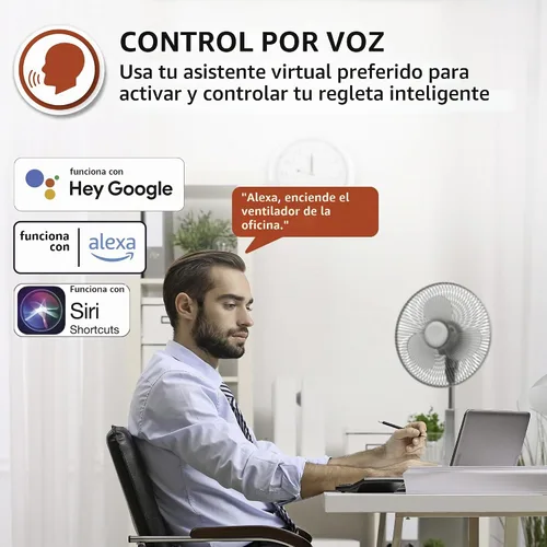 Vista 5 de Energizer Smart Wi-Fi 4 tomacorrientes 2 USB, 1200 julios, alimenta 4 artículos separados, dispositivos compatibles con carga, compatible