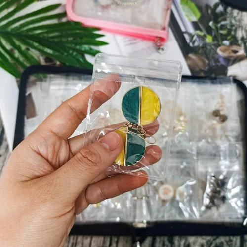 Vista 5 de LingLingo Bolsas de almacenamiento de joyas transparentes pequeñas bolsas de plástico transparente de PVC con cierre de cremallera para anillos