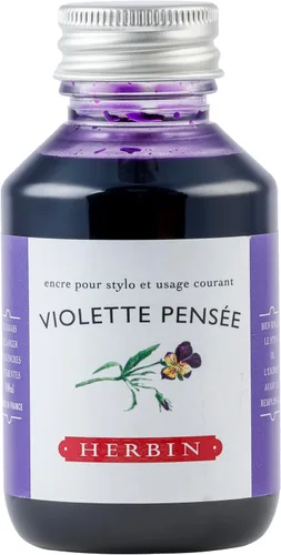 Vista 25 de Tinta para pluma estilográfica Herbin - 1 lata de 6 cartuchos - Larmes de Cassis