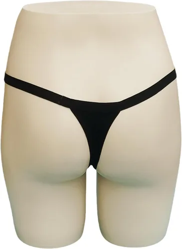 Vista 4 de Paquete de 5 Tangas de Mujer de Algodón y Spandex en Negro, Blanco y Rojo, Ropa Interior Tipo G-string