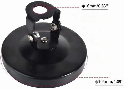 Vista 2 de TWAYRDIO Ángulo ajustable 180 ° antena de radio montaje magnético 10CM/4 pulgadas base para coche transceptor móvil