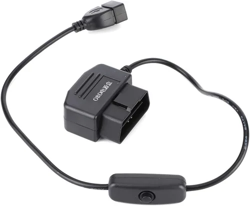 Vista 2 de Ejoyous Cable de alimentación OBD2, cable de alimentación USB Cable de carga 16Pin OBD2 Conector universal para coche GPS DVR Cámara