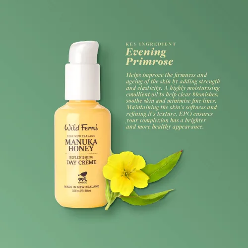 Vista 5 de Wild Ferns Crema de día reabastecedora de miel de Manuka, 99% natural, 3.4 fl oz