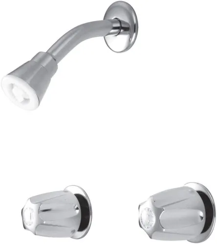 Vista 4 de Kingston Brass KF112 Americana - Válvula central para bañera y ducha de 8.0 in, con mango doble, cromo pulido