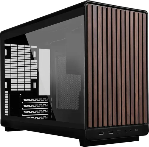 Vista 3 de Lian Li A3-26.3L Micro Factor de Forma Chasis - Panel Frontal y Lateral de Vidrio Templado de Madera - Soporta AIO de 360mm-Diseño Modular