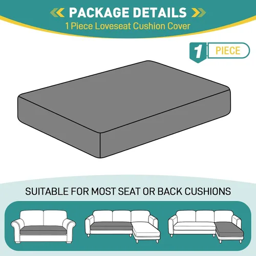 Vista 7 de Ruaozz Fundas de Cojines de Sofá para Sofá Seccional Fundas de Cojines de Asiento Elásticas Fundas de Sofá Lavables para Muebles Suaves