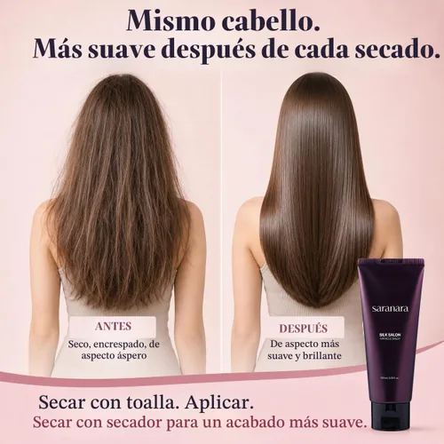 Vista 2 de SARANARA Silk Salon Miracle Balm_Non Wash Dry Essence Hair Pack_Korea Beauty