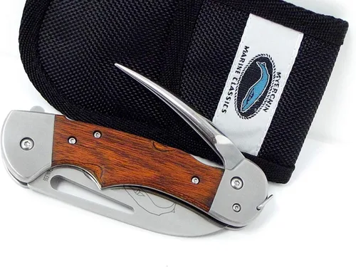 Vista 3 de Cuchillos probados en el mar WF300P Generación 2 Capitán Profesional Mango de Madera Herramienta Cuchillo de Aparejo