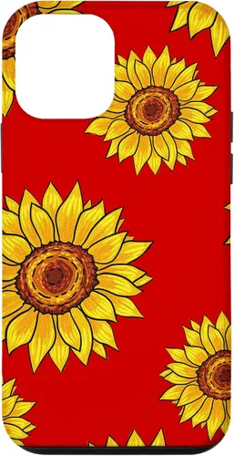 Vista 16 de Patrón de girasol en rojo vintage floral flor mujeres regalo caso para iPhone 17