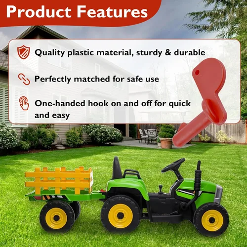 Vista 5 de Pasador de enganche de remolque compatible con clavija Perego John Deere Farm Power Pull Tractor Loader, repuesto de pasador de enganche
