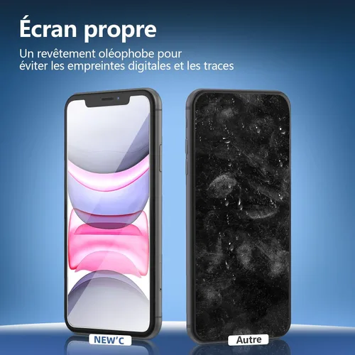 Vista 175 de NEW'C Paquete de 3 protectores de pantalla de privacidad para iPhone Air/iPhone 17 Air (6.5 pulgadas), película de vidrio templado antiespía