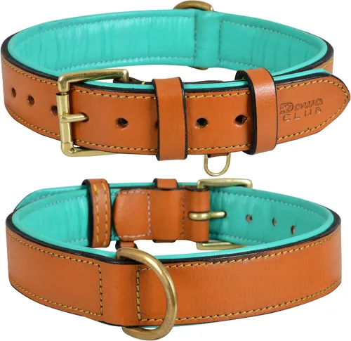 Vista 8 de Collar de cuero para perro Collar de cuero para perros pequeños, collar de perro de 0.75 pulgadas de ancho, negro, genuino, de grano completo