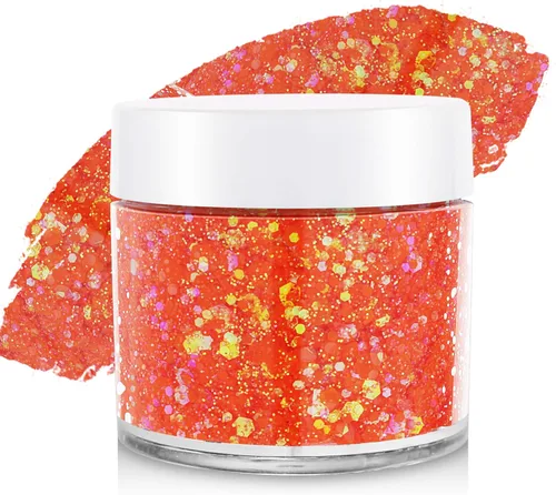 Vista 11 de Gel de purpurina blanca para la cara, purpurina corporal de sirena, festival, rave, carnaval, Halloween, cabello, lentejuelas para el cabello