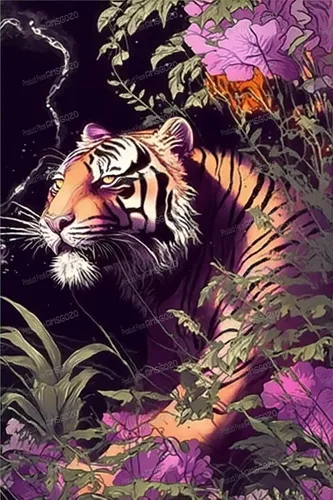 Vista 7 de Rompecabezas de 35 piezas para principiantes y niños, rompecabezas de ranas abstractas, rompecabezas de obras de arte de animales aceiteros, juego