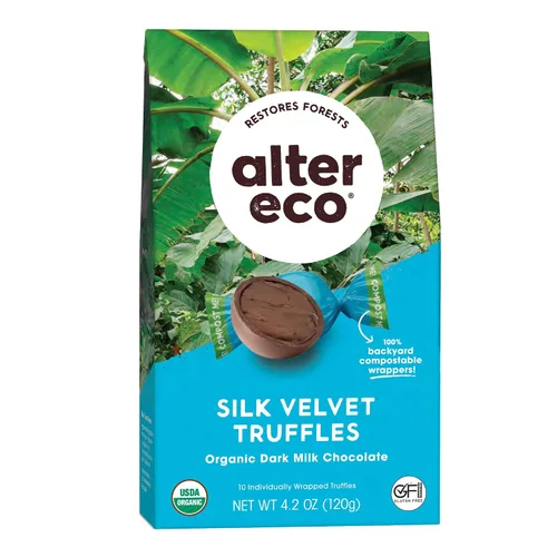 Vista 12 de Trufas de chocolate Organic Velvet de Alter Eco, 0.42 onzas (paquete de 60)