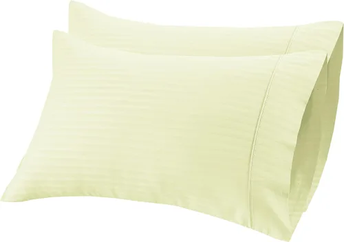 Vista 9 de Juego de 2 fundas de almohada 100 % percal de algodón, suaves y transpirables, tela ligera, tejido suave y aireado, para ella o él