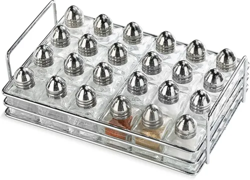 Vista 2 de New Star Foodservice - Mini salero y pimentero (plateado con estante)