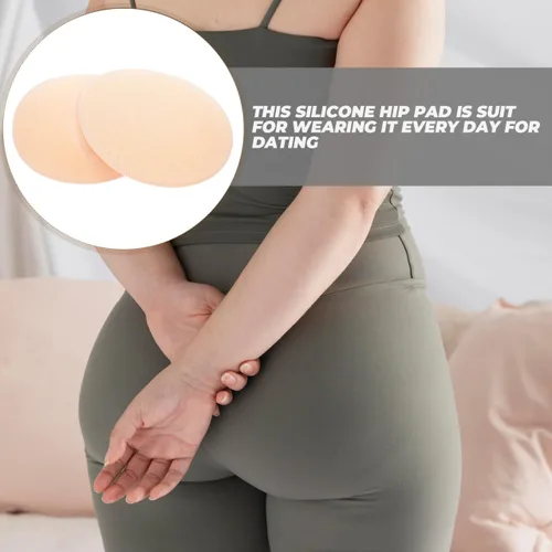 Vista 5 de Mobestech 4 almohadillas autoadhesivas de silicona acolchadas falsas para realzar los glúteos, accesorios para niñas, ropa moldeadora, lencería