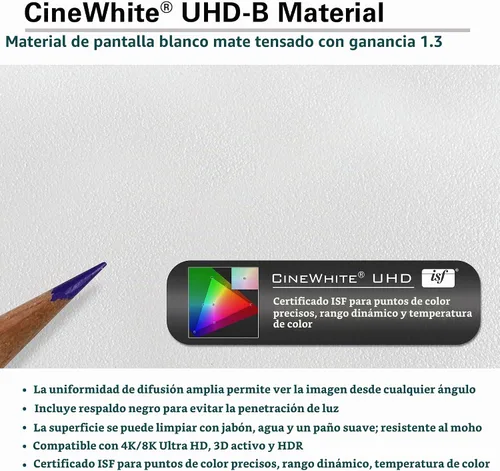 Vista 3 de Pantalla de proyección de marco fijo CineWhite, SableFrame 2