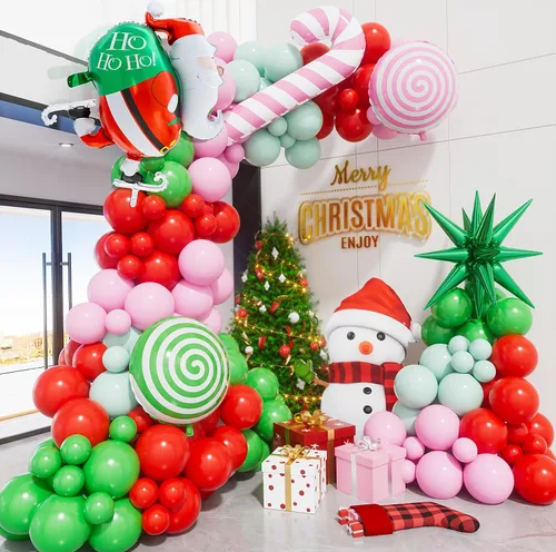 Vista 17 de Kit de arco de guirnalda de globos de Halloween, 116 piezas de arco de globos naranja y negro blanco, globos de papel de aluminio con estrella