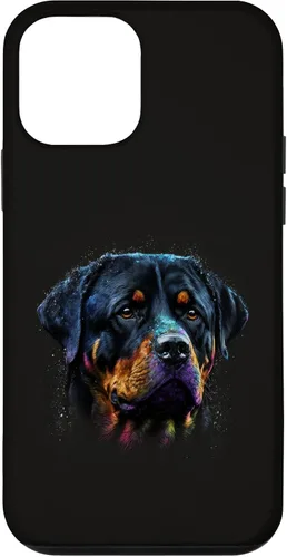 Vista 16 de Rottweiler Dog Face Watercolor Colorful Art Hand Drawn Case for iPhone 17