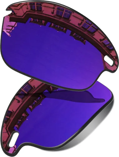Vista 12 de Lenses Replacement for Oakley Fast Jacket OO9097 71mm Sunglass - Confirm Fit Scratch Resistant Abrigo de espejo negro polarizado