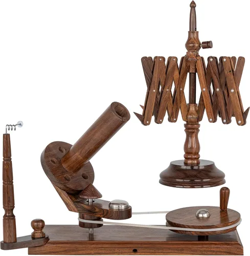 Vista 7 de Juego de bobinadora de hilo gigante hecha a mano para ganchillo, enrollador de bolas de hilo de gran capacidad con base de espuma antideslizante