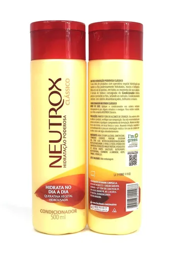 Vista 7 de NEUTROX Clássico Condicionador 16.9 fl oz Tratamiento Capilar Brasileño Neutrox - Todo Tipo de Cabello