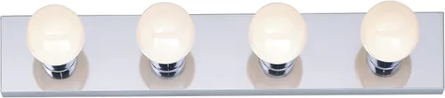 Vista 8 de Nuvo Lighting SF77/188 Lámpara de Tocador Transicional de Tres Luces en Acabado de Latón Pulido/Fundido