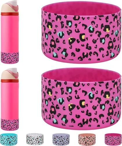 Vista 64 de WK IEASON 2 fundas de silicona para botella de agua Owala, base protectora para botella de agua Owala FreeSip Twist y Flip Flask accesorios