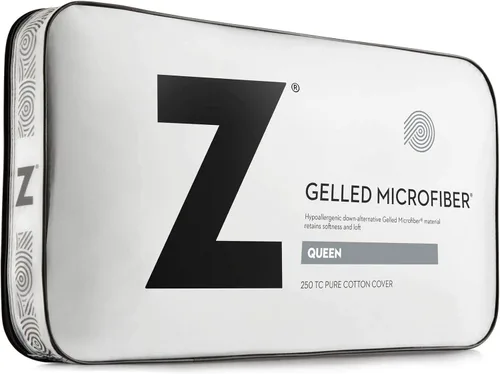 Vista 5 de Z - Almohada de cama de microfibra gelificada, tamaño Queen
