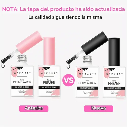 Vista 6 de Makartt - Juego de 2 deshidratadores e imprimación de uñas, 0.5 fl oz