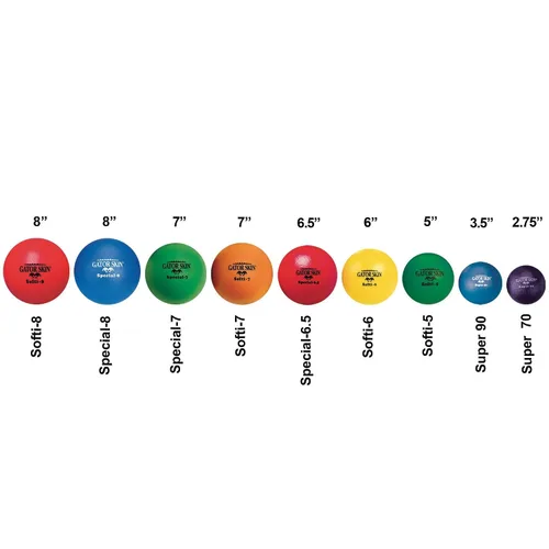Vista 5 de S&S Worldwide Gator Skin Super 90 Balls. Pelota de espuma recubierta de PU de 3.5 pulgadas. Las pelotas suaves sin picaduras son ideales