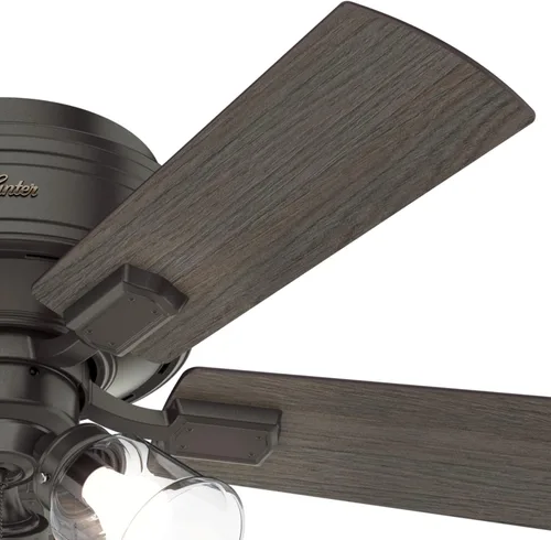 Vista 10 de Hunter Crestfield, ventilador de techo, para interiores, silencioso, 42 pulgadas, bronce noble