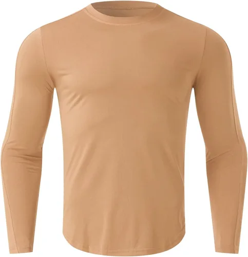 Vista 13 de Camisas de compresión atléticas de manga larga para hombre, capa base, camisa de entrenamiento atlético, camisas de compresión, camisetas deportivas