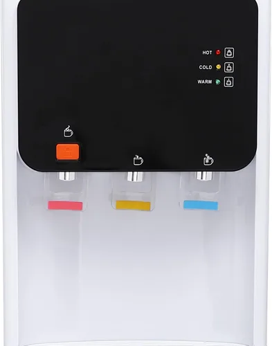 Vista 3 de Top Loading - Dispensador de enfriador de agua para botellas de 1 a 4 galones, dispensador eléctrico de frío y calor con 3 temperaturas y bloqueo