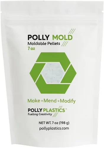 Vista 6 de Polly Plastics Pellets de color metálico para plástico moldeable Oro y plata Fabricado en los Estados Unidos