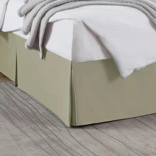 Vista 20 de Nestl Falda de cama individual blanca – Falda de cama de tamaño individual de 14 pulgadas de caída – Faldas de cama de microfibra cepillada – Falda