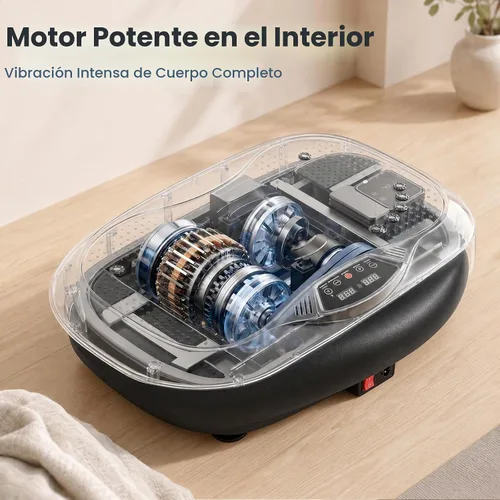 Vista 5 de Natini Vibration Plate Exercise Machine, 990 Speed Levels Whole Body Vibrating Plate for Lymphatic Drainage, Home Workout Equipment with Resistance