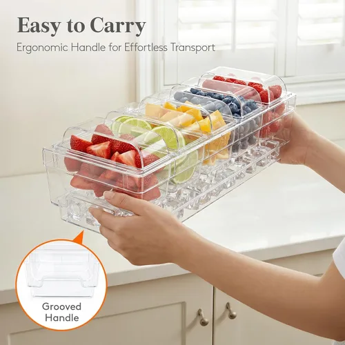 Vista 9 de Lifewit Carrito de condimentos refrigerado con cucharas y pinzas de acero