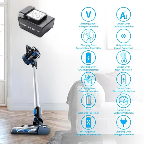 Vista 4 de 108WH - Batería de repuesto para aspiradora inalámbrica Hoover OnePwr BH15030 BH15260 BH25030 BH25040 BH53310 BH53420PC BH53352V2 BH53357VB BH57205