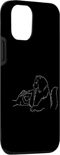Vista 3 de Funda para iPhone 15 Line Art Chow Chow Dog Chows