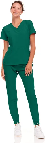 Vista 90 de Natural Uniforms Conjunto de ropa quirúrgica elástica para mujer con tallas regulares y pequeñas